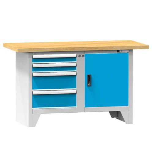 Stoły warsztatowe modułowe PS1-2M, 1500 x 700 x 880 mm, MULTIPLEX