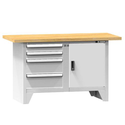 Stoły warsztatowe modułowe PS1-2M, 1500 x 700 x 880 mm, MULTIPLEX