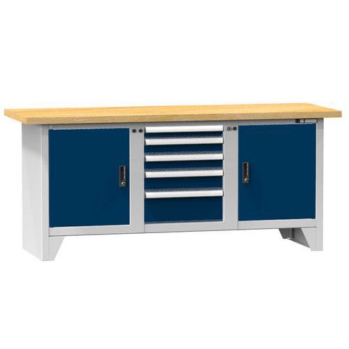 Stoły warsztatowe modułowe PS2-2M, 2000 x 700 x 880 mm, MULTIPLEX Stoły warsztatowe modułowe PS2-2M, 2000 x 700 x 880 mm, MULTIPLEX