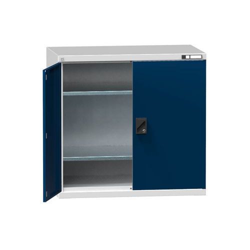 Metalowe szafy warsztatowe narzędziowe SK1, 1000 x 1044 x 625 mm, 2 półki, szare
