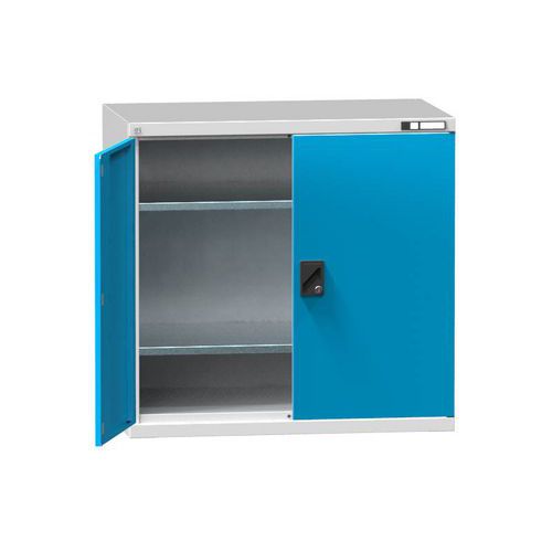 Metalowe szafy warsztatowe narzędziowe SK1, 1000 x 1044 x 625 mm, 2 półki, szare