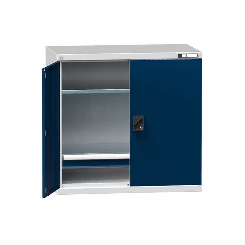Metalowe szafki warsztatowe SK1, 1000 x 1044 x 625 mm, 2 półki i 1 szuflada, szare Metalowe szafki warsztatowe SK1, 1000 x 1044 x 625 mm, 2 półki i 1 szuflada, szare