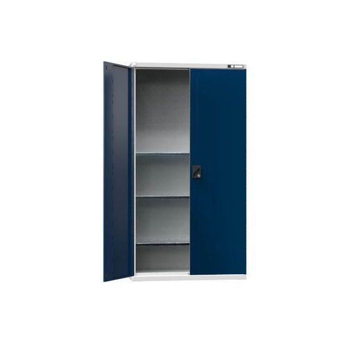 Metalowe szafy warsztatowe narzędziowe SK2, 1950 x 1044 x 405 mm, 3 półki, szare