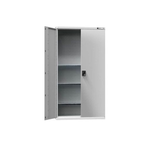 Metalowe szafy warsztatowe narzędziowe SK2, 1950 x 1044 x 405 mm, 3 półki, szare