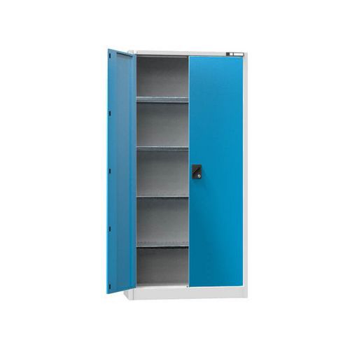 Uniwersalne szafki metalowe UK1, 1950 x 950 x 400 mm, 4 półki, szare