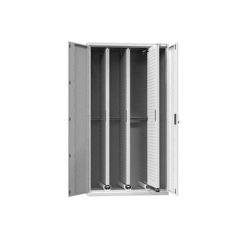 Szafki pionowe z wysuwanymi panelami perforowanymi, 1044 x 655 x 1950 mm, 3 x panel