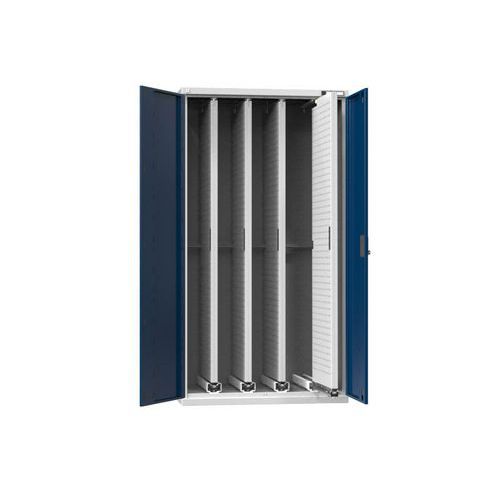 Szafki pionowe z wysuwanymi panelami perforowanymi, 1044 x 655 x 1950 mm, 4 x panel