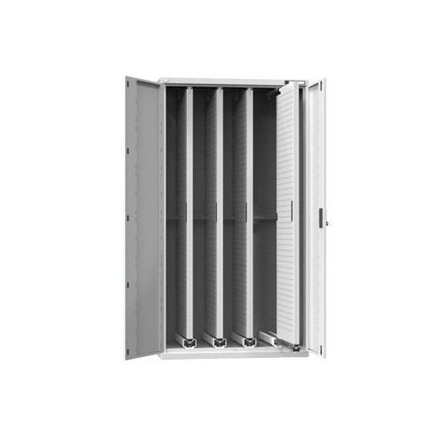 Szafki pionowe z wysuwanymi panelami perforowanymi, 1044 x 655 x 1950 mm, 4 x panel