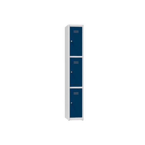 Szafa metalowa 3-skrzyniowa, 1850 x 300 x 500 mm, szara