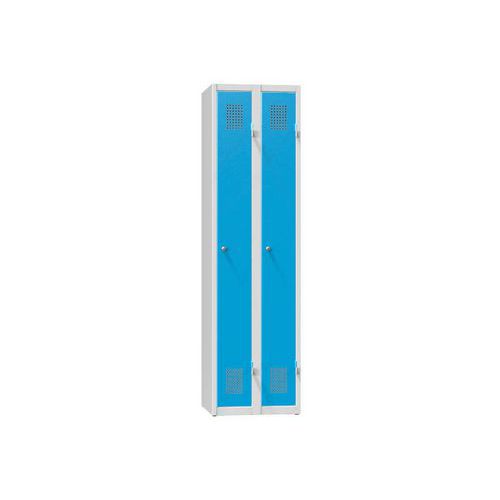Szafy metalowe 2-drzwiowe na cokole, 500 x 500 x 1850 mm