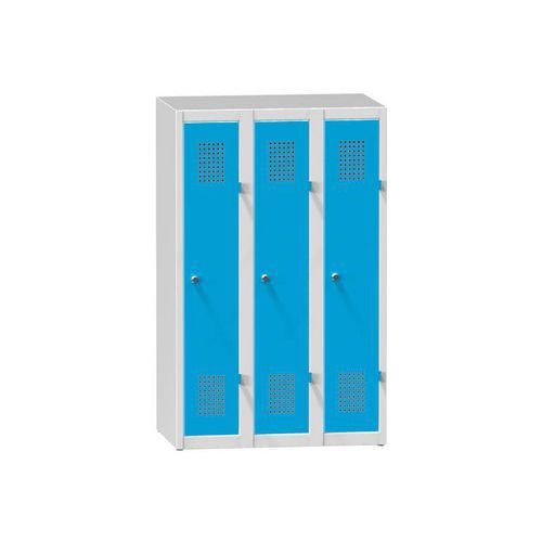 Szafy metalowe 3-drzwiowe na cokole, 750 x 500 x 1200 mm