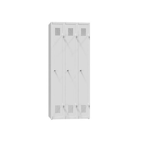 Szafy metalowe 3-drzwiowe na cokole, 750 x 500 x 1850 mm