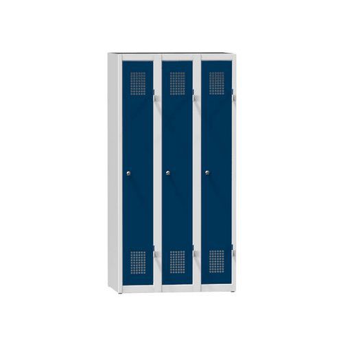 Szafy metalowe 3-drzwiowe na cokole, 900 x 500 x 1500 mm