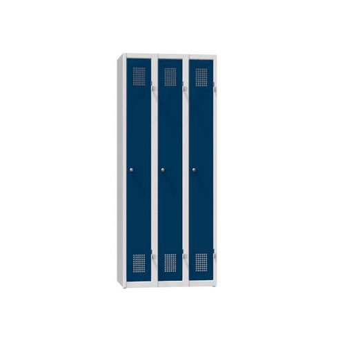 Szafa metalowa 3-komorowa 1850 x 900 x 500 mm, szara