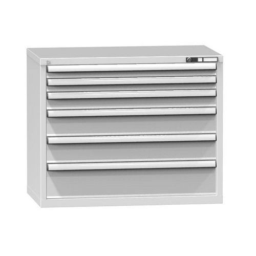 Szafki warsztatowe szufladowe ZC, 850 x 1037 x 600 mm, 6 szuflad, szare