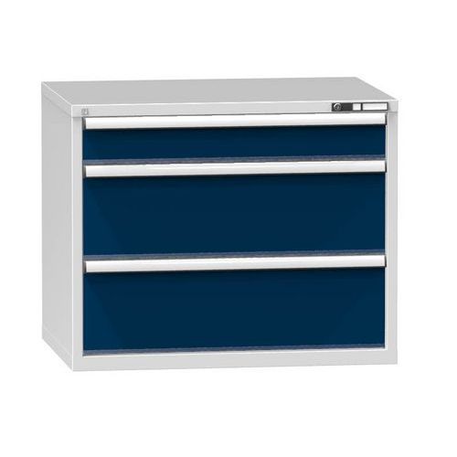 Szafki warsztatowe z szufladami ZG, 3 szuflady, 840 x 1037 x 753 mm, szare