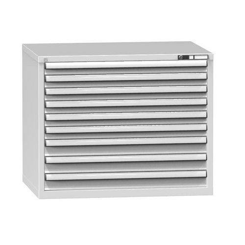 Szafki warsztatowe z szufladami ZG, 9 szuflad, 840 x 1037 x 753 mm, szare