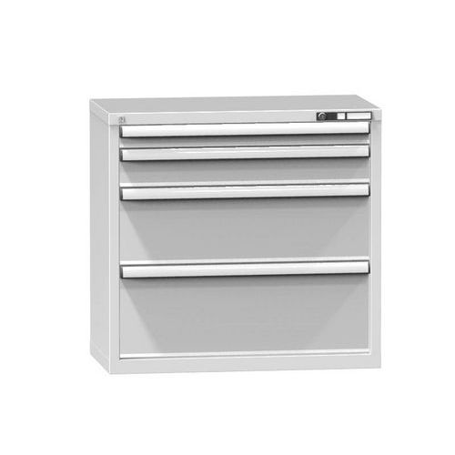 Szafki warsztatowe ZR, 4 szuflady, 840 x 884 x 464 mm, szare