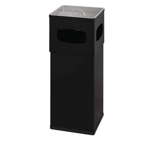 Aluminiowy kosz na śmieci z popielniczką 50 l – Vepabins Aluminiowy kosz na śmieci z popielniczką 50 l – Vepabins