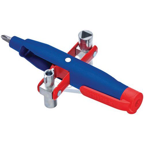 Klucz do rozdzielnic Knipex z nasadką standardową 145 mm, długopis z klipsem