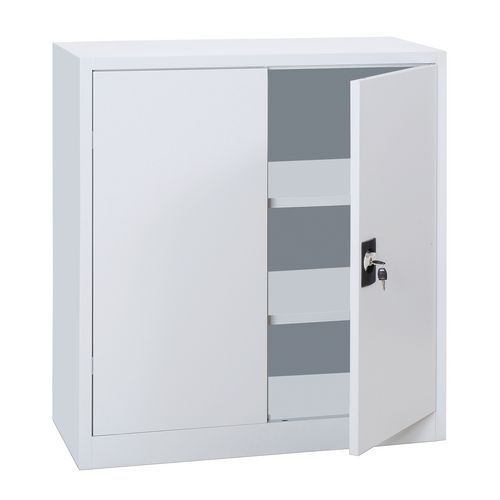 Niskie metalowe szafy aktowe Manutan Expert Steel, 100 x 100 x 42,3 cm