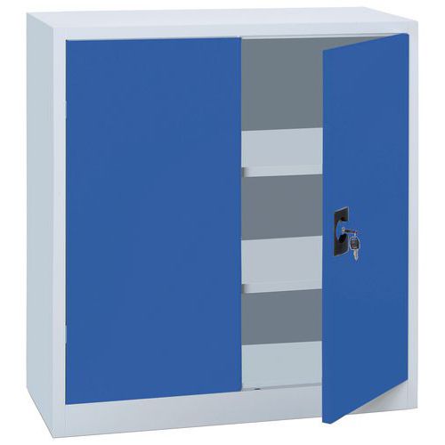 Niskie metalowe szafy aktowe Manutan Expert Steel, 100 x 100 x 42,3 cm