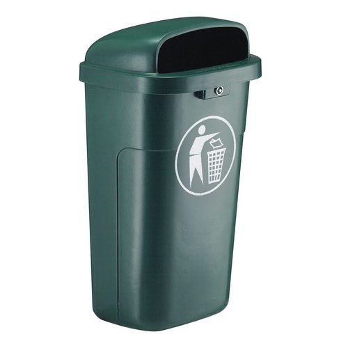 Niepalny plastikowy zewnętrzny kosz na śmieci 50 l – Vepabins