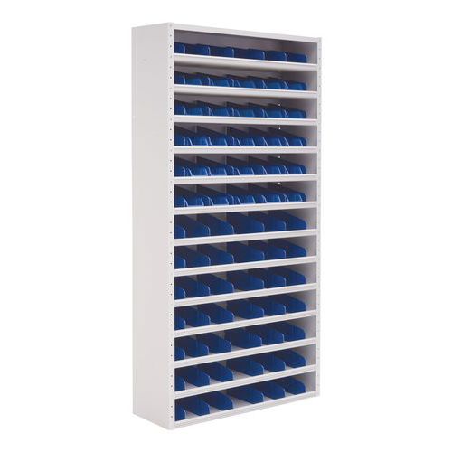 Regały metalowe z przegrodą Manutan Expert, 198 x 60 x 20 - 30 cm, 12 półek, szare Regały metalowe z przegrodą Manutan Expert, 198 x 60 x 20 - 30 cm, 12 półek, szare