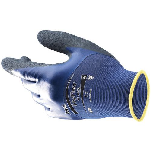 Rękawice nylonowe Ansell HyFlex® 11-925 częściowo powlekane nitrylem