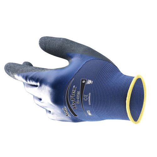 Rękawice nylonowe Ansell HyFlex® 11-925 częściowo powlekane nitrylem