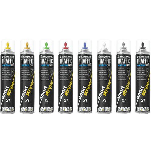 Zestaw 6 puszek z farbą Traffic Extra Paint XL o pojemności 750 ml – Ampere System