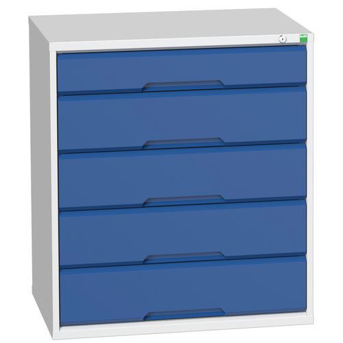 Szafki warsztatowe z szufladami Bott Verso, wysokość 90 cm, 5 szuflad
