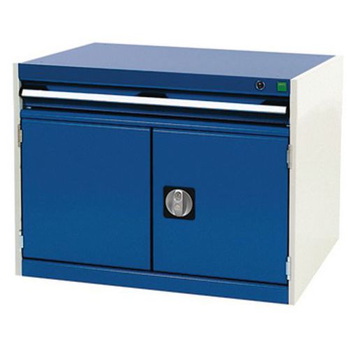 Warsztatowe szafki z szufladami Bott Cubio, 60 x 80 x 52,5-75 cm, 1 szuflada, 1 szafka