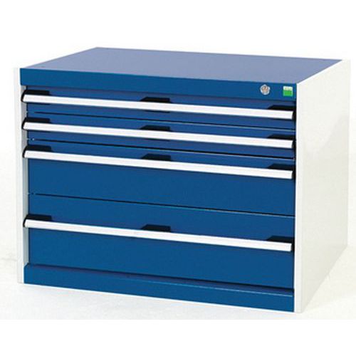 Szafki warsztatowe z szufladami Bott Cubio, 60 x 80 x 52,5-75 cm, 4 szuflady