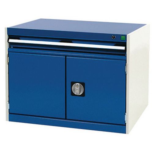 Warsztatowe szafki z szufladami Bott Cubio, 60 x 80 x 52,5-75 cm, 1 szuflada, 1 szafka