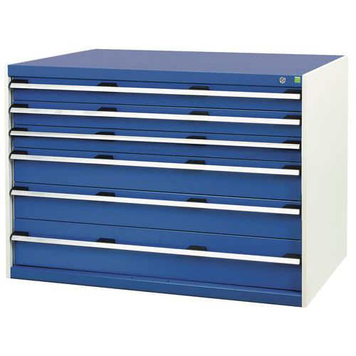 Szuflady warsztatowe Bott Cubio, 90 x 130 x 65-75 cm, 6 szuflad