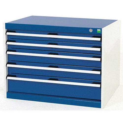 Szafki warsztatowe z szufladami Bott Cubio, 60 x 80 x 52,5-75 cm, 5 szuflad