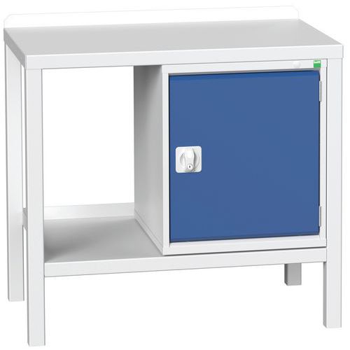 Stoły warsztatowe Bott Verso Weld z szafką, szer. 100 i 150 cm, multipleks/stal