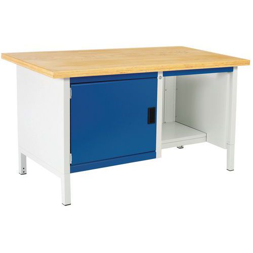 Stół warsztatowy Bott Cubio Storage, 84 x 150 x 75 cm, 1 szafka, półki, linoleum/sklejka