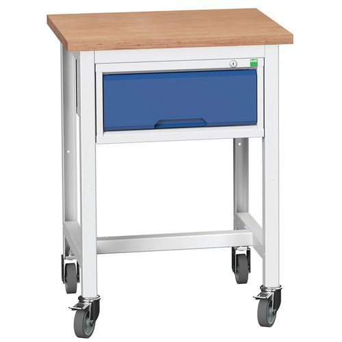Przenośne stoły warsztatowe Bott Verso Storage z szufladą, szer. 70 cm, multipleks/linoleum