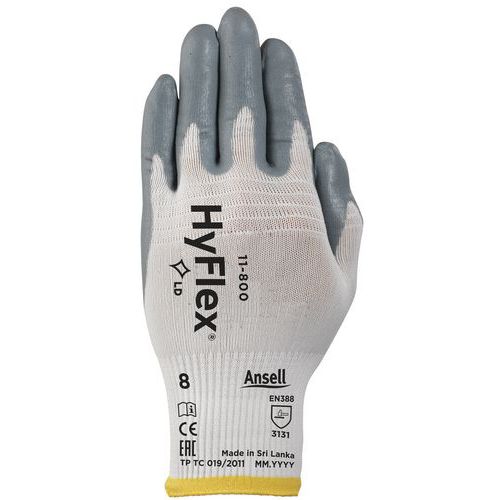 Rękawice nylonowe Ansell HyFlex® 11-800 częściowo powlekane nitrylem Rękawice nylonowe Ansell HyFlex® 11-800 częściowo powlekane nitrylem