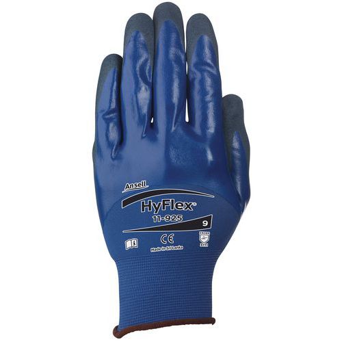 Rękawice nylonowe Ansell HyFlex® 11-925 częściowo powlekane nitrylem