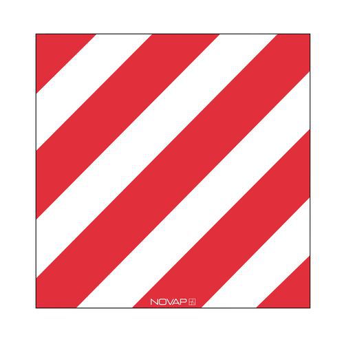Godło kreskowane czerwono-białe – Novap