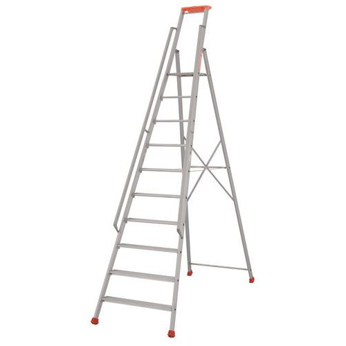 Aluminiowe drabiny Pro 300 Tubesca-Comabi, z poręczami