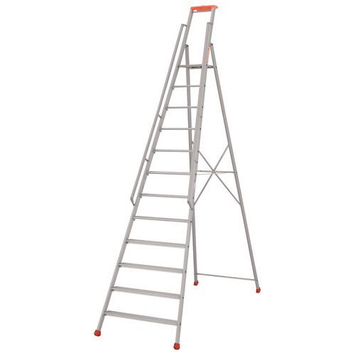 Aluminiowe drabiny Pro 300 Tubesca-Comabi, z poręczami