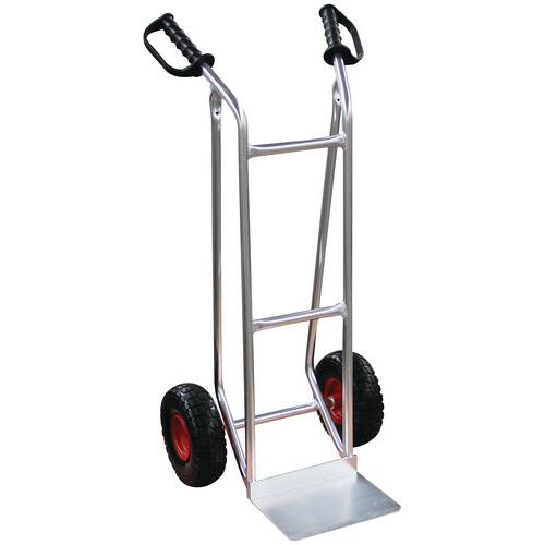 Aluminiowy wózek transportowy Manutan Expert RU53 z kołami bezdętkowymi, do 100 kg Aluminiowy wózek transportowy Manutan Expert RU53 z kołami bezdętkowymi, do 100 kg