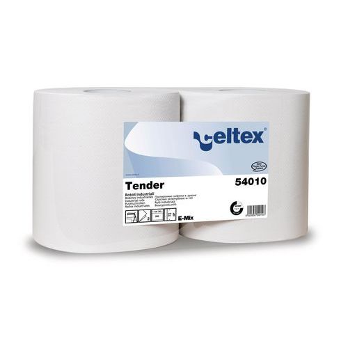Przemysłowe ściereczki papierowe Celtex Tender 500 2-warstwowe, 500 listków, białe, 2 szt.