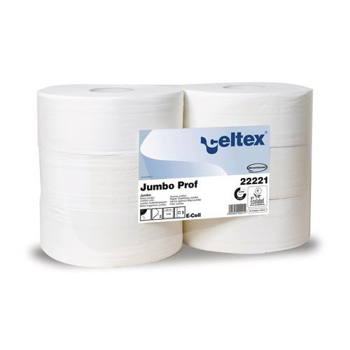 Papier toaletowy Celtex Lux Jumbo 2-warstwowy, 27 cm, 1780 listków, biały, 6 rolek