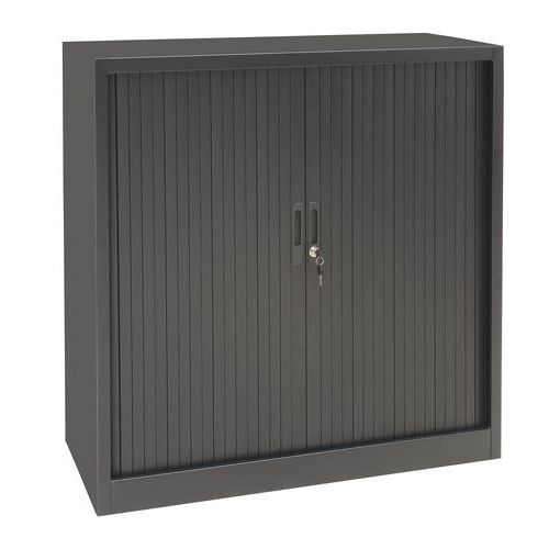 Szafy aktowe metalowe z roletą, 2 półki, 105 x 100 x 45,7 cm Szafy aktowe metalowe z roletą, 2 półki, 105 x 100 x 45,7 cm