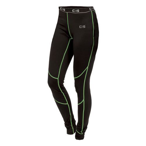 Damskie spodnie termoaktywne CXS, czarne/zielone